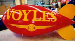 Custom trade show balloons and trade show blimps made.